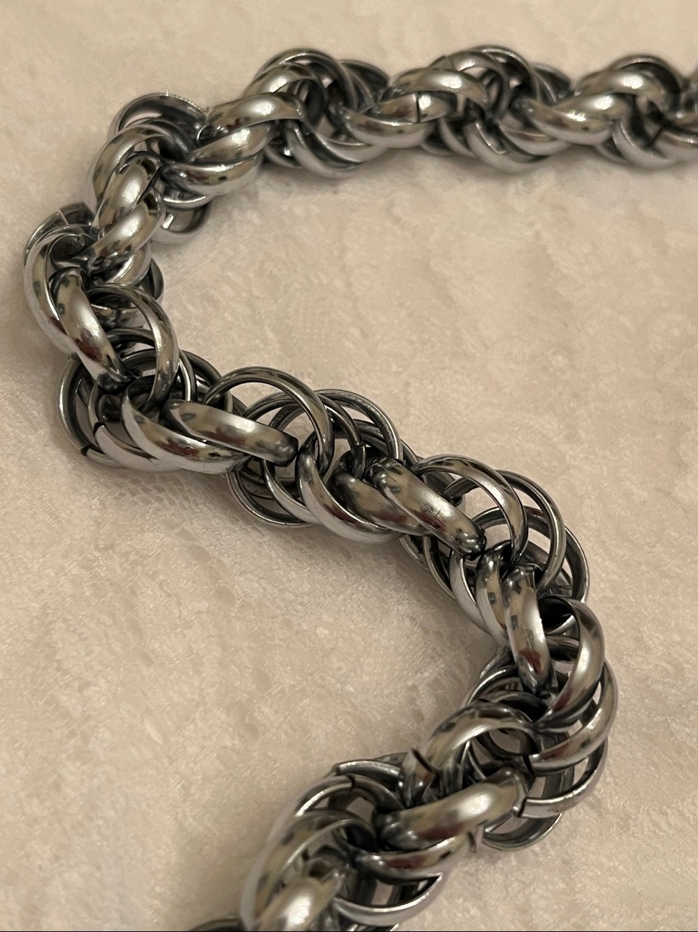 Chunky Silver-Tone Rope Chain Necklace - Picture 3 of 3